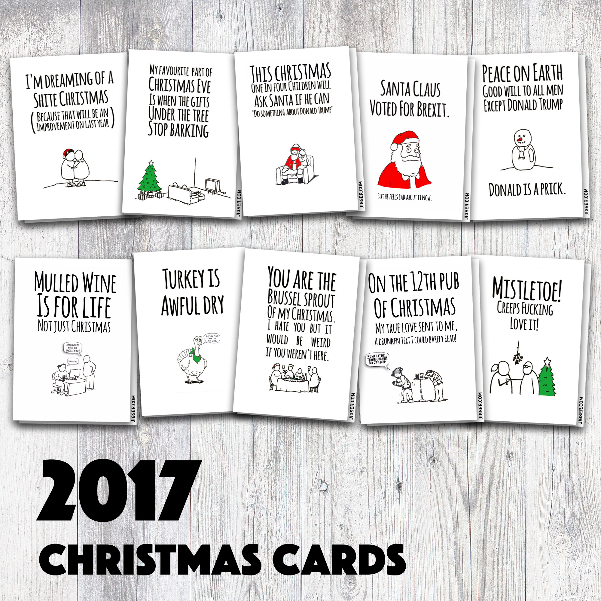 2017 christmas cards pack of 10